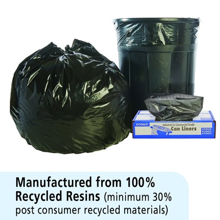 Stout By Envision 40 gal - 55 gal Trash Bags, Brown/Black, 100 PK T4048B15